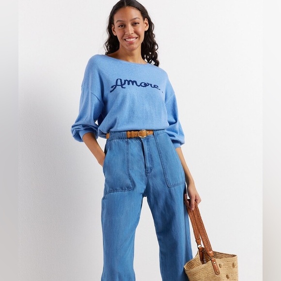 Gerard Darel Leonie “ Amore” Sweater Size 2 Blue - Picture 1 of 7